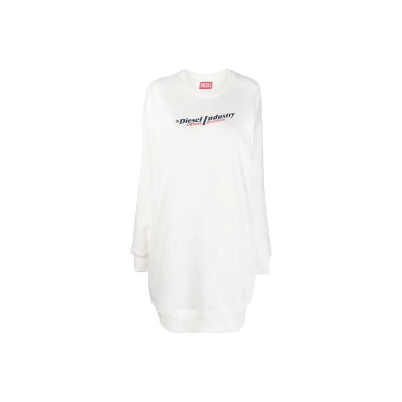 DIESEL Long-Sleeved Dresses Women's White-0