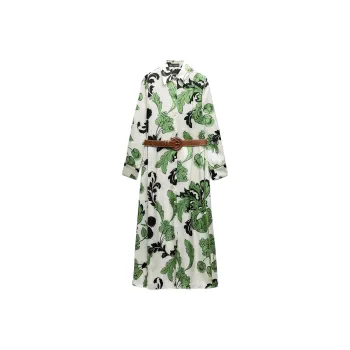 ZARA Long-Sleeved Dresses Women's Green