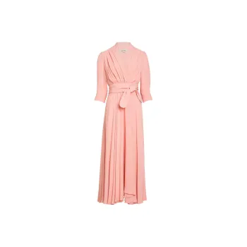 LIZZY Long Sleeved Dress With Matching Fabric Belt Women's