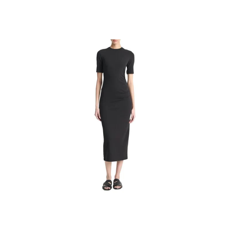 VINCE FW24 Short-Sleeved Dresses Women's Black-0