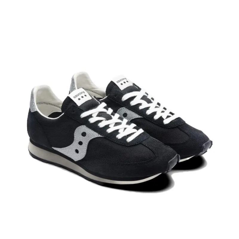 Saucony GRIPPER Anti Slip Wear Resistant Low Top Casual Running Shoes Unisex Black White-1