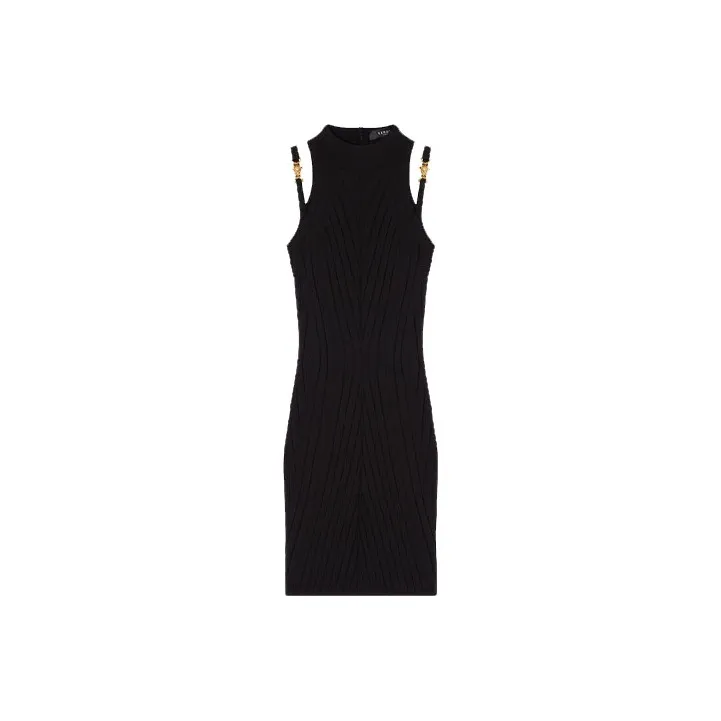 VERSACE Sleeveless Dresses Women's Black-0
