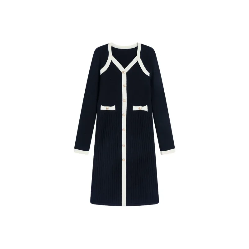 Famanxuan Long Sleeved Dresses Women's Black-0