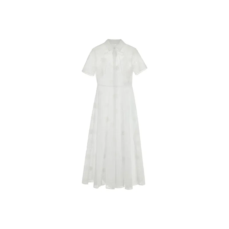 Valentino Collared Short Sleeved Shirt Dress-0