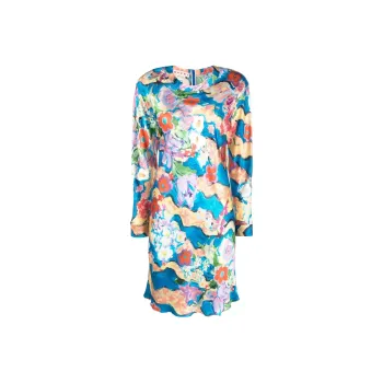 MARNI Abstract print Satin Dress