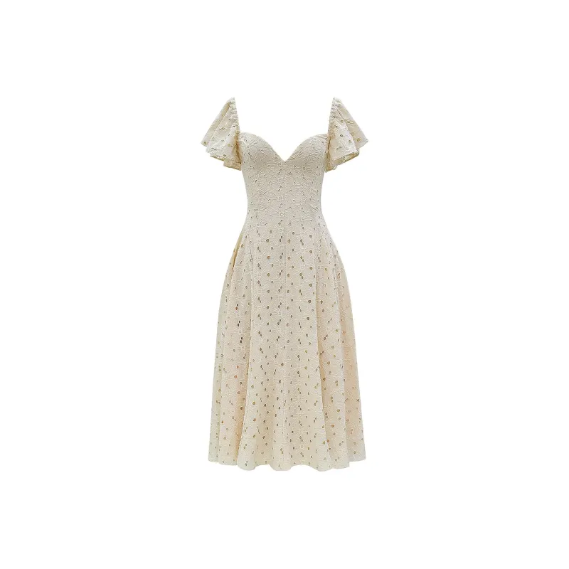 HOUSE OF CB Amaya Short Sleeved Dress Women's CREAM/Cream-0