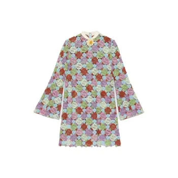 GUCCI Fw22 Tanabata Series Long-Sleeved Dresses Women's Multicolor