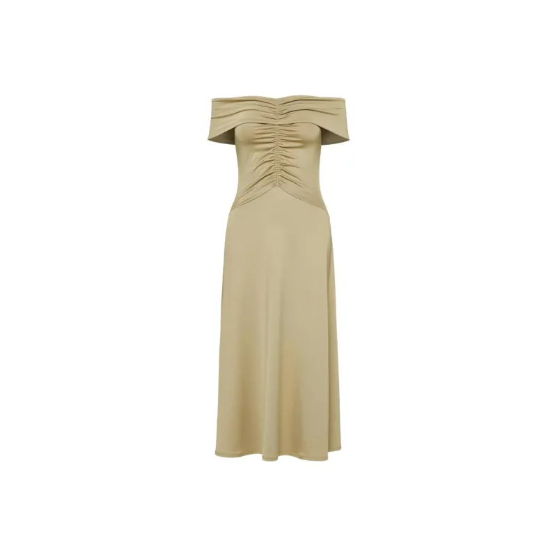 ARITZIA Ten Musette Dress Short-Sleeved Dresses Women's Wicker Tan-0