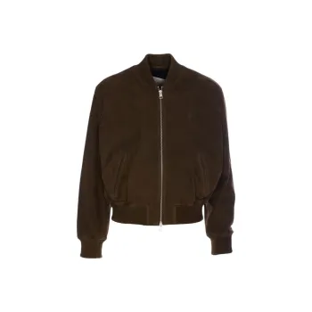 AMIPARIS Suede Bomber Jacket