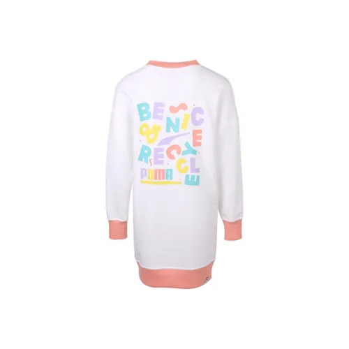 PUMA Long Sleeved Dresses Women's White
