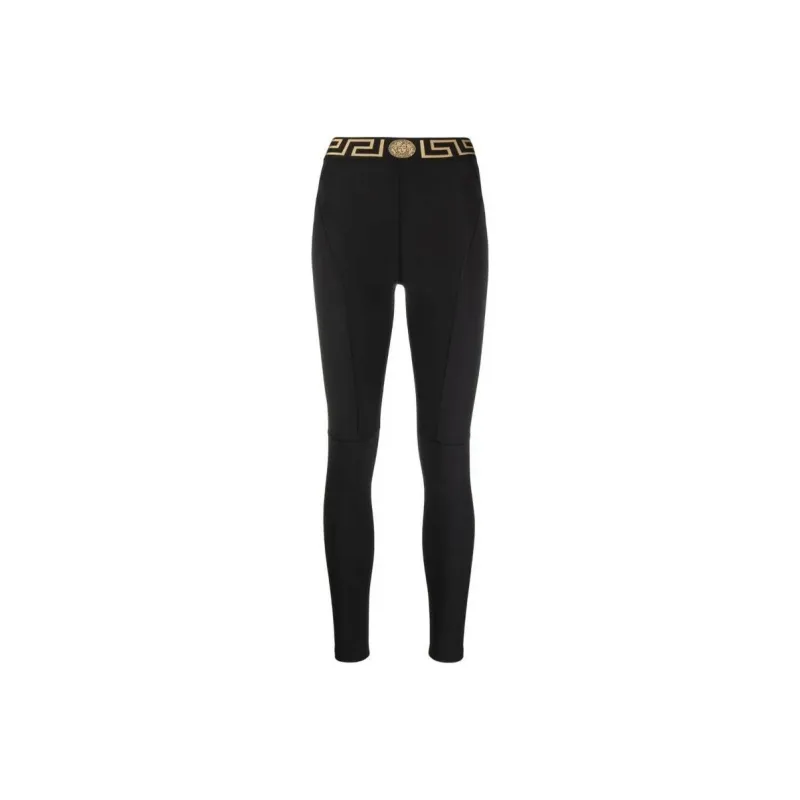 VERSACE Logo-waistband Leggings-0