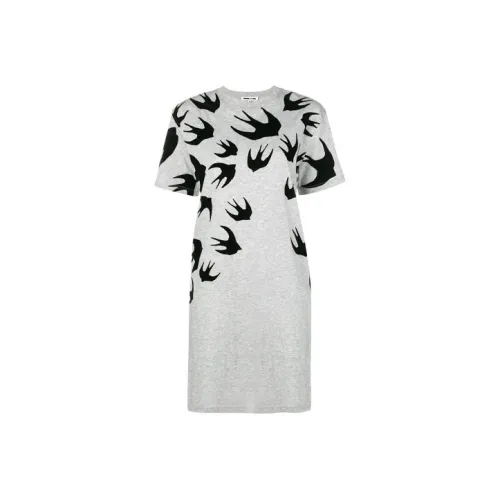 McQ Alexander crocband Short Sleeved Dresses Women's Light Gray