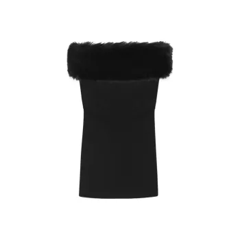 SAINT LAURENT Faux fur Mini Dress