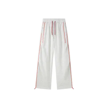 SAME FLOW Casual Pants Unisex White Heather Gray