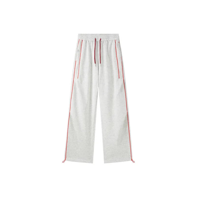SAME FLOW Casual Pants Unisex White Heather Gray-0