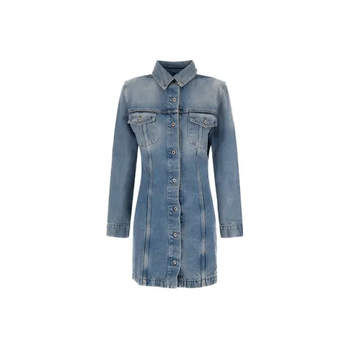 OFF WHITE Long sleeve Denim Shirtdress