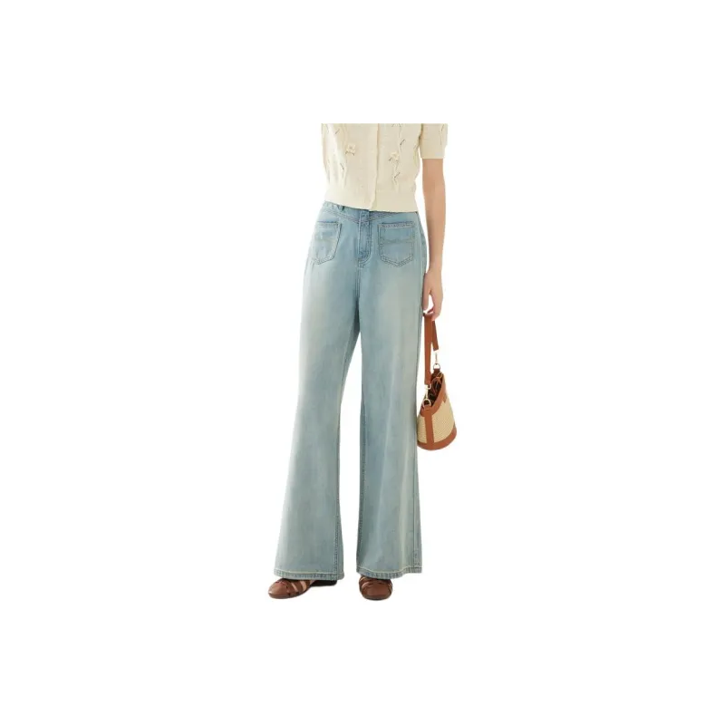 ZIHAN Jeans Women's Light Denim Blue-0