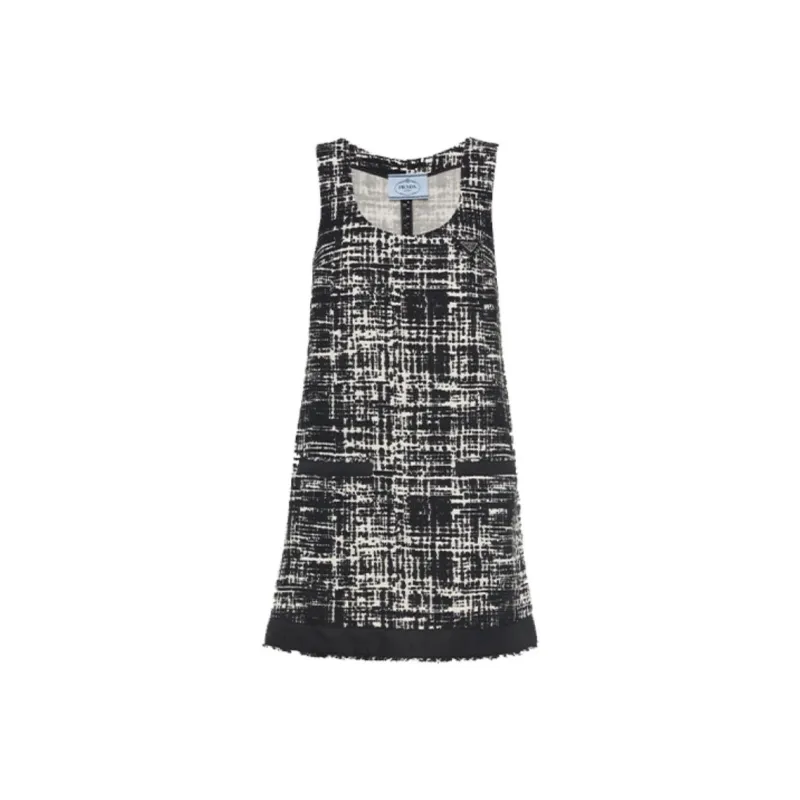 PRADA SS22 Sleeveless Dress Women's Ivory-0