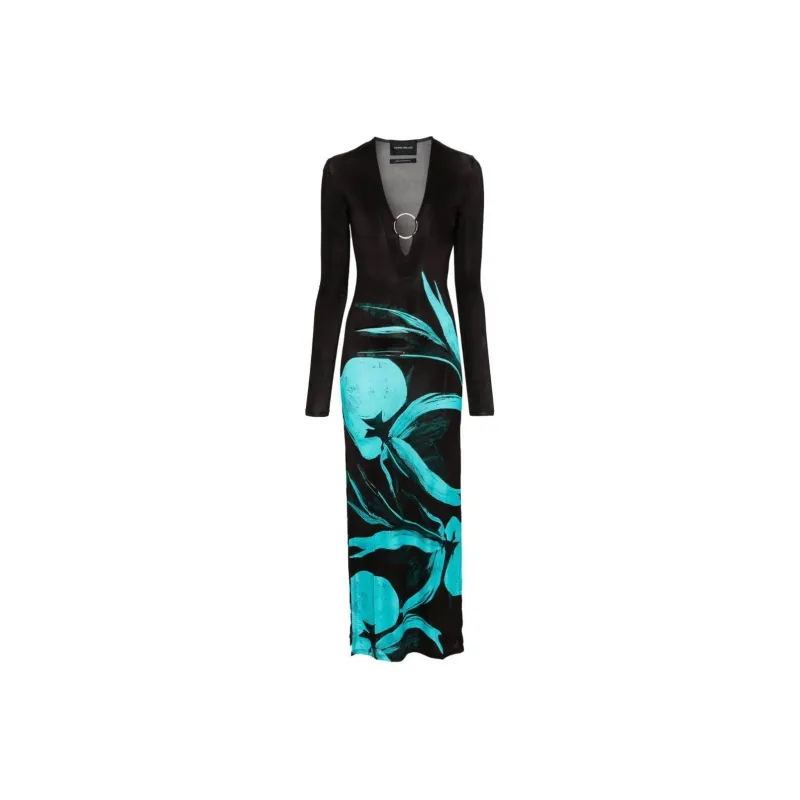 Louisa Ballou Sea Breeze Floral print Dress-0