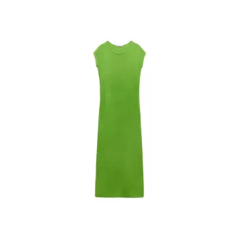 ZARA Short-Sleeved Dresses Women's Apple Green
