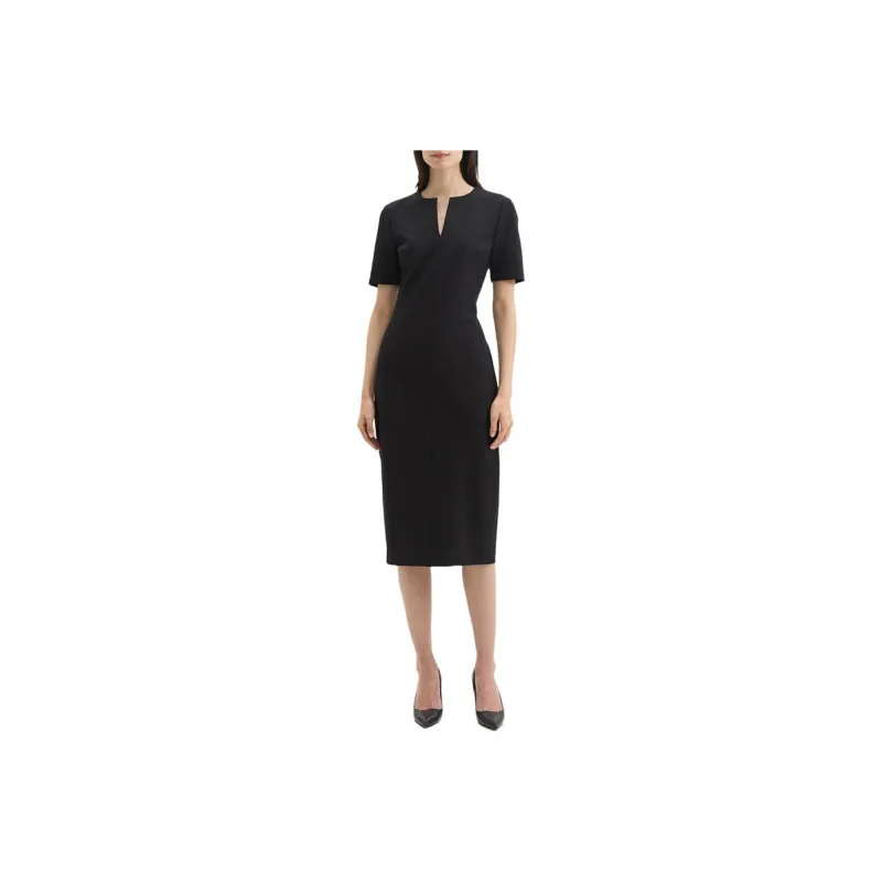 THEORY Short Sleeved Dresses Women's Black-0
