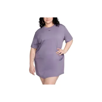 Nike Sportswear Essentials Series Short-Sleeve T-Shirt Dress Short-Sleeved Dresses Women's Purple