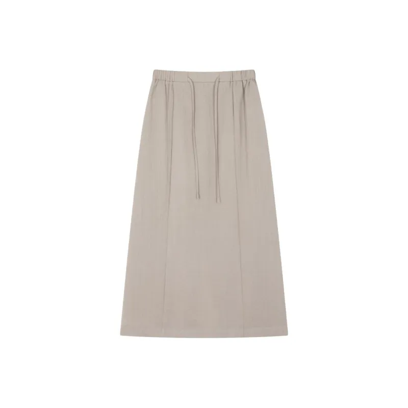 IHIMI Casual Long Skirt Women's Ancient Apricot-2