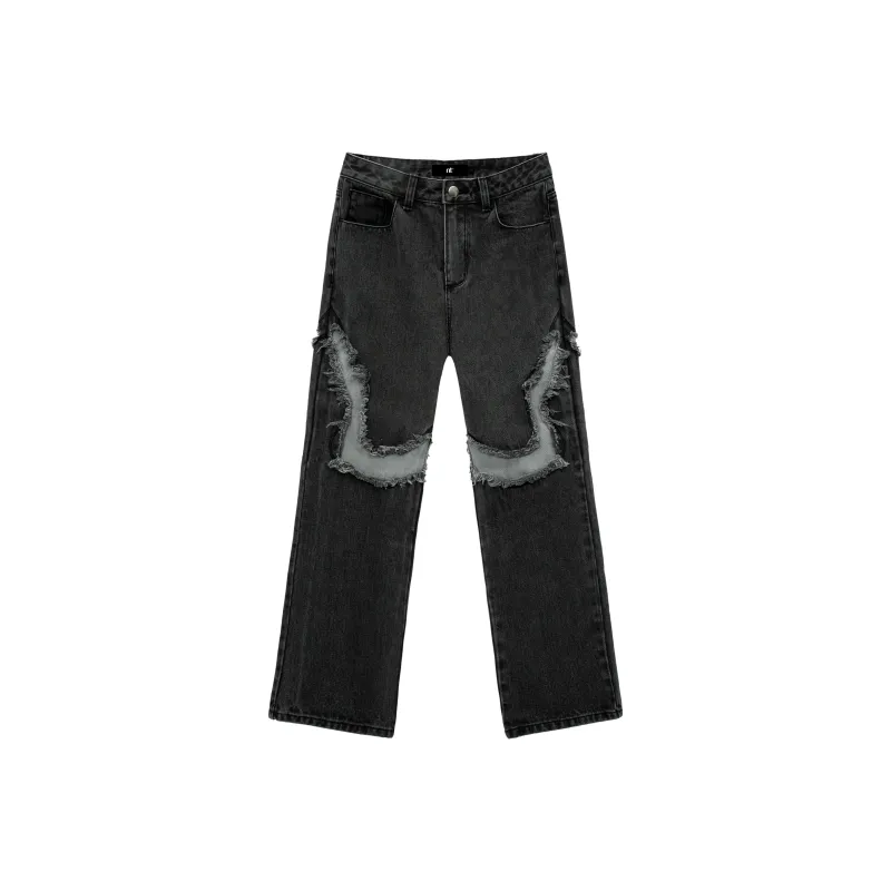 Nt Straight Moderate Jeans Unisex Black-0