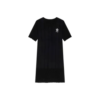 DKNY SS24 Short Sleeved Dress Women's Black