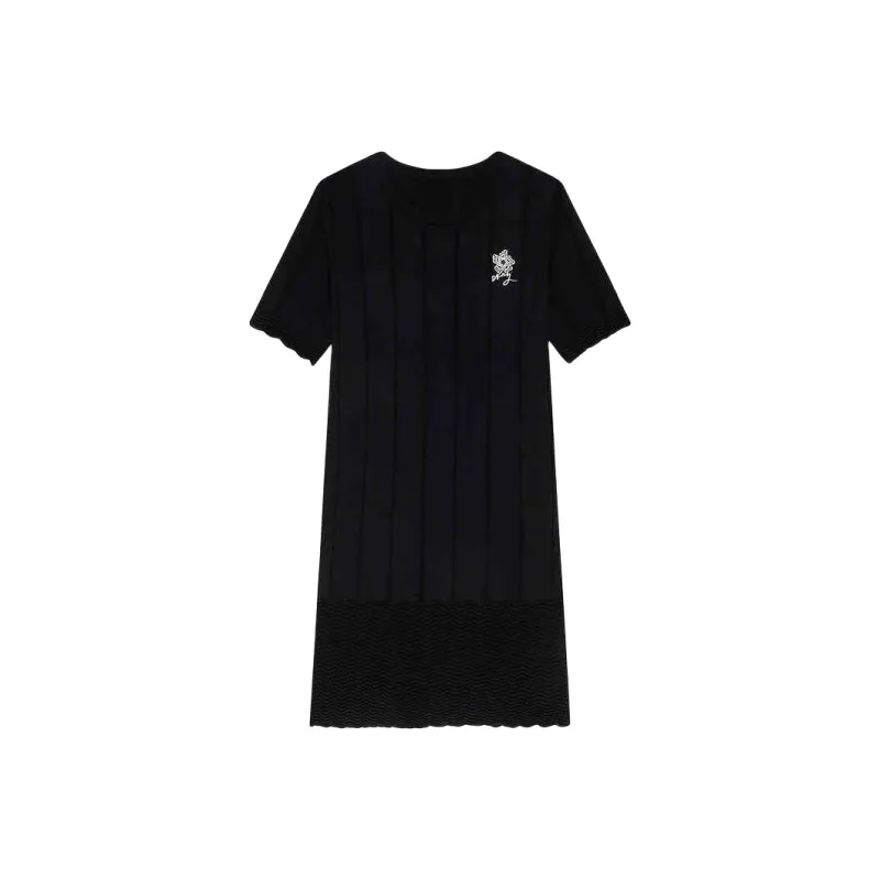DKNY SS24 Short Sleeved Dress Women's Black-0