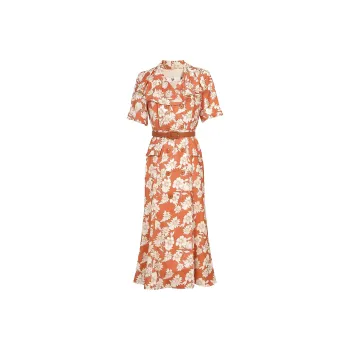Duffy Fashion Short-Sleeved Dresses Women's Orange Red