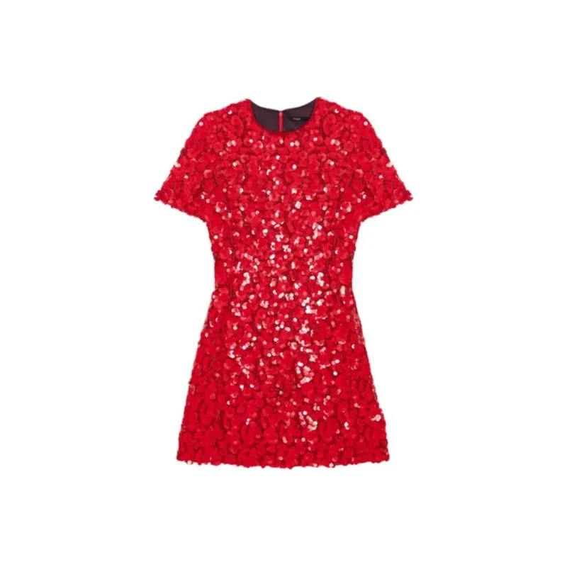 Maje Floral print Sequinned Mini Dress-0