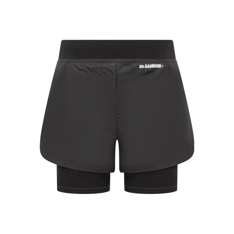 JIL SANDER Logo Printed Elasticated Band Shorts-0