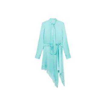 Stella McCartney Double Asymmetric Hem Satin Dress