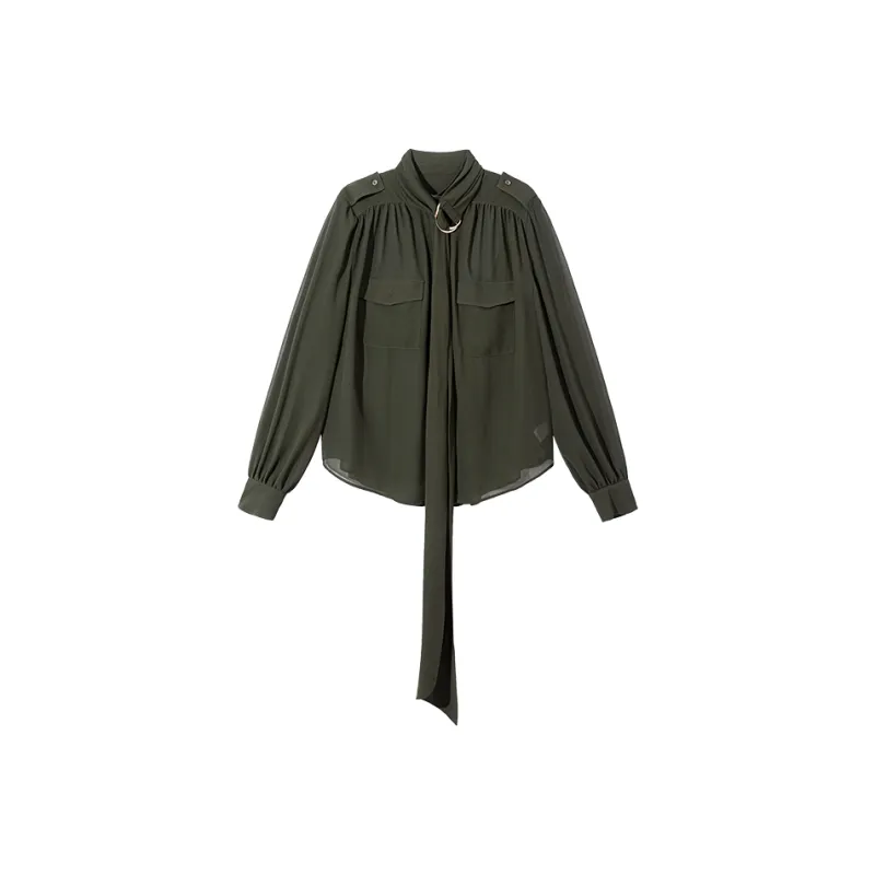 Ouyang Shirt Women's Olive Green-0