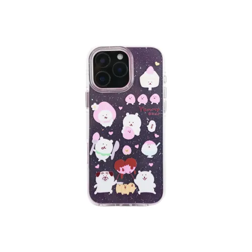 Wei Xin Acrylic Material Shimmer Strawberry Bear Phone Cases Compatible With IPhone 16/15 Pro Max/Apple 13/14 Pro/Max