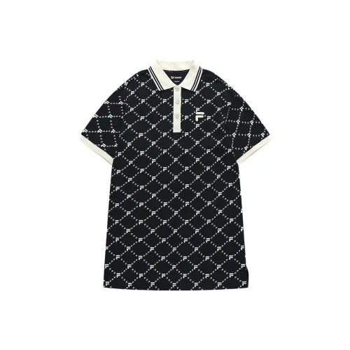 FILA FUSION FOB Series Short Sleeved Dress Women's Pitch Black