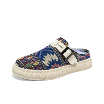 MIIOW Rubber Sole Stitching Abrasion Resistant Slip Resistant Closed Toe Slippers Men's
