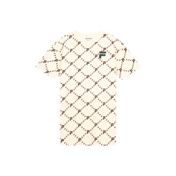 FILA FUSION Short Sleeved Dresses Women's Imitation Antique White
