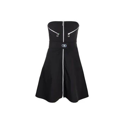 Bottega Veneta Zip Detail Strapless Dress