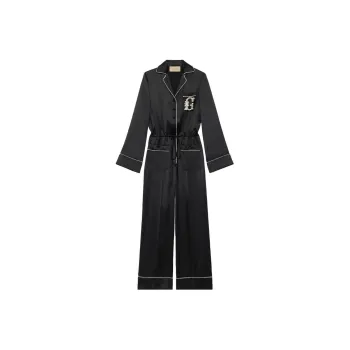 GUCCI Embroidered Logo Jumpsuit