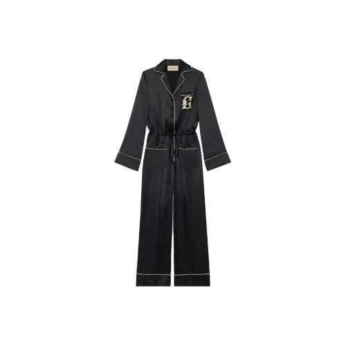 GUCCI Embroidered Logo Jumpsuit