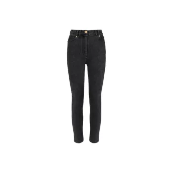 BALMAIN Logo plaque Denim Jeans