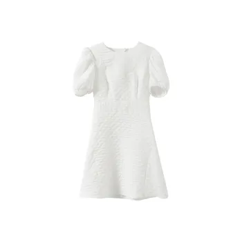 YUMOMO STAR A Line Skirt Dress White