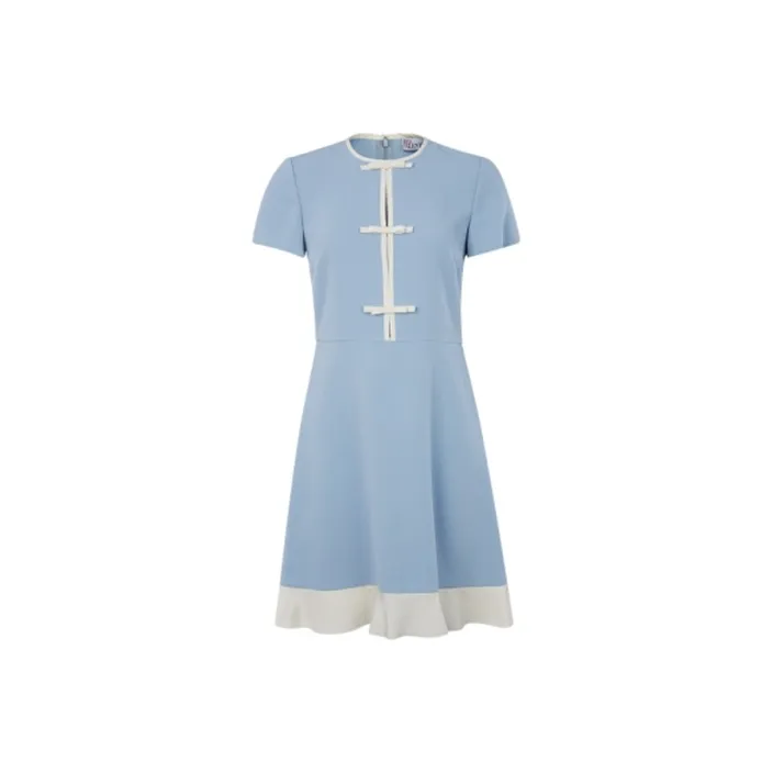 RED VALENTINO Short Sleeved Dresses Women's Blue-0