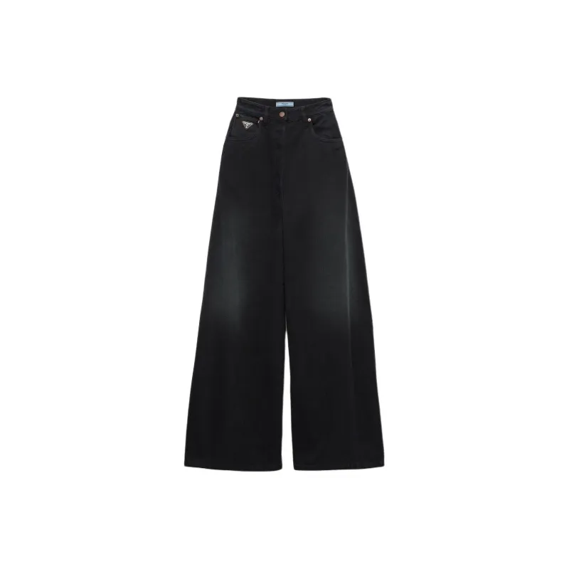 PRADA Wide Leg Denim Jeans-0