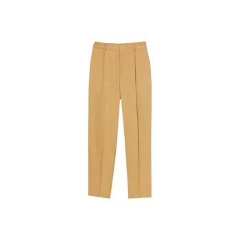 Sandro Suit Trousers Women's Beige Yellow