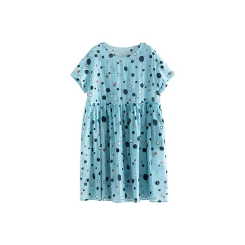 ZIMO Short Sleeved Dresses Women's Blue