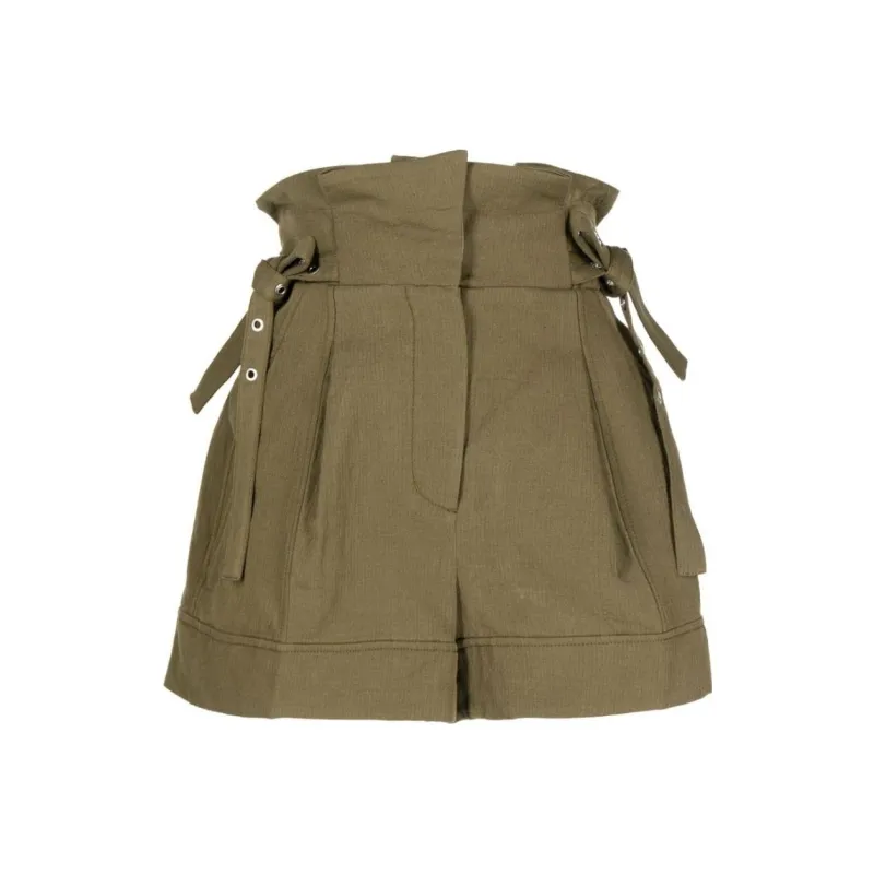 3.1 Phillip Lim Paperbag Cotton linen Shorts-0