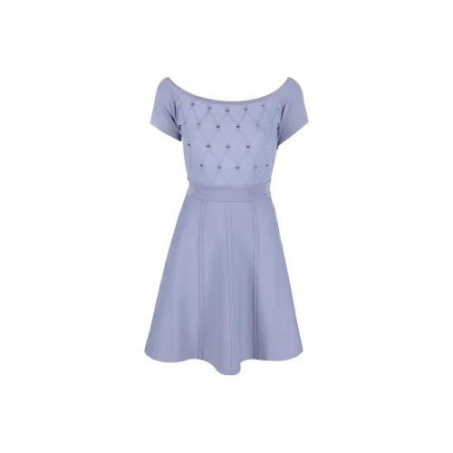 Elisabetta Franchi Short Sleeved Dresses Women's Blue